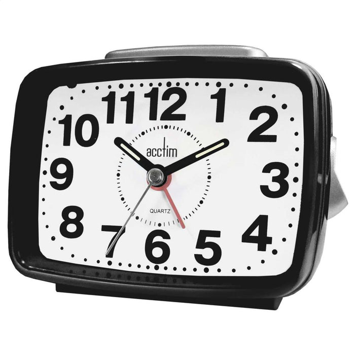 Acctim Titan 2 Large Beep Alarm Clock Black 13883 - Professional Quality, Luminous Hands, Backlight