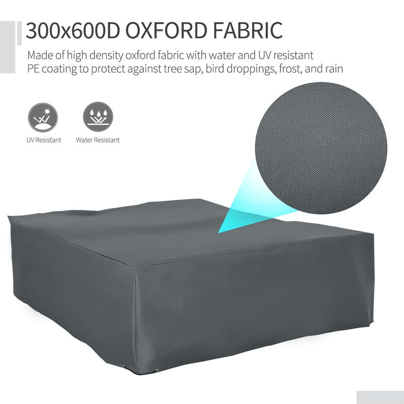 Premium 275x205cm Garden Furniture Cover: Water & UV Resistant Oxford Fabric