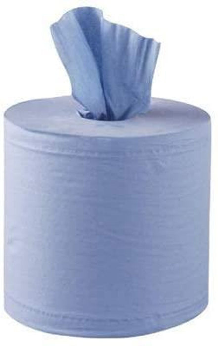 ASPECT Kitchen Rolls Centrefeed (12 Rolls, Blue) | 2 Ply Embossed Pattern Paper Towels | Strong and Absorbent Tissue Paper | UK Supplier | Wipe Away | Perfect for Commercial & Kitchen Use