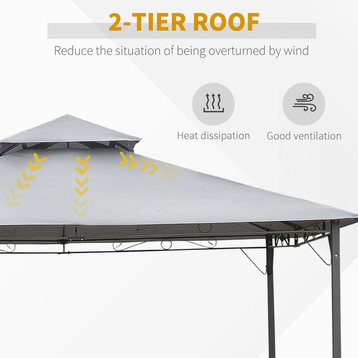 High-Quality Steel Outdoor Canopy Tent - UV Protected & Waterproof - Perfect for Summer Parties & Relaxation