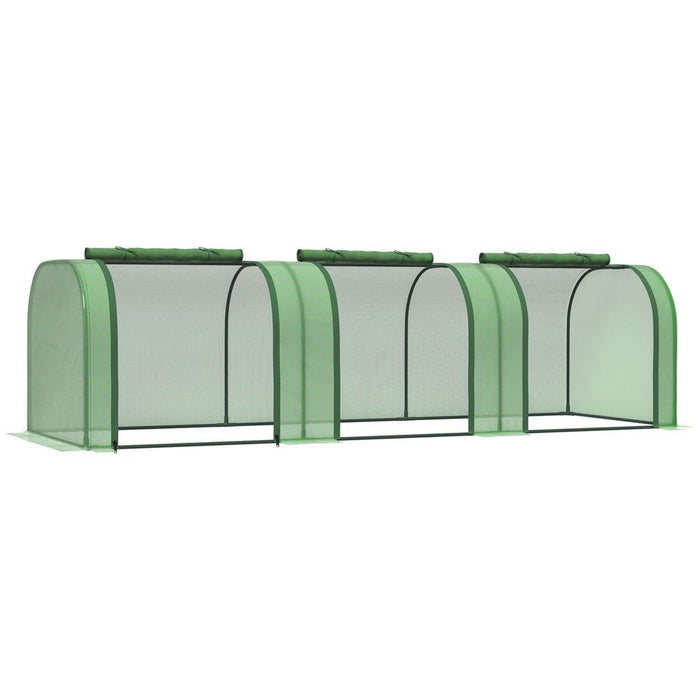 Tunnel Greenhouse Green Grow House Steel Frame Garden Backyard w/ Zipped Doors" - Ultimate Protection for Crops.