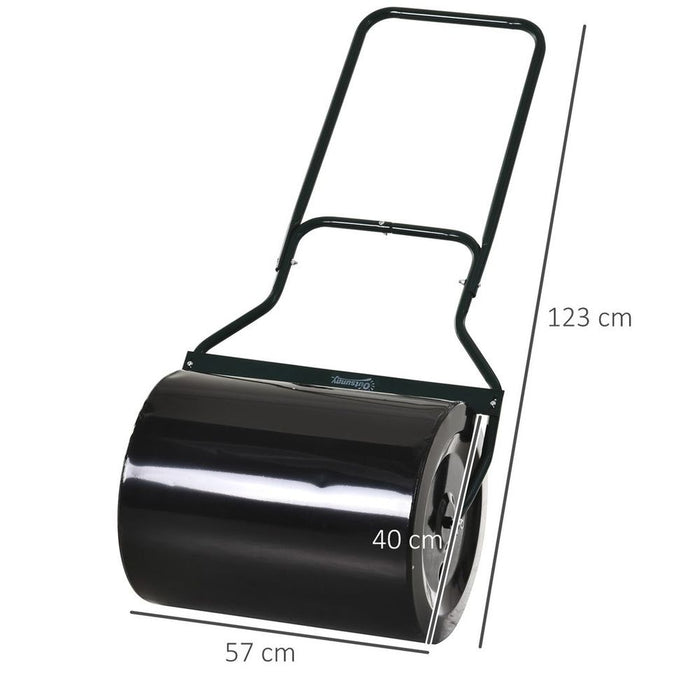 High-Quality 60L Steel Garden Roller - Easy Push & Pull - Fast & Efficient Rolling