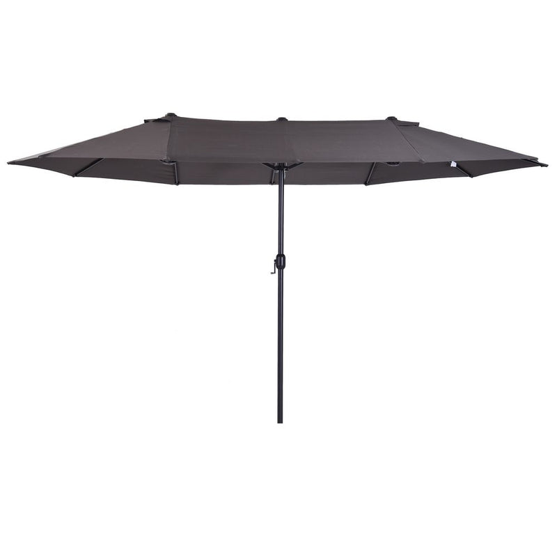 Outsunny 4.6m Double-Sided Patio Parasol Umbrella - UV Resistant, Easy Crank Lift - Perfect for Enjoying the Sun!