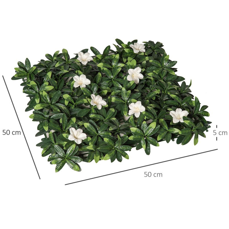 Premium Artificial Boxwood Panel | Realistic Faux Greenery for Garden, Balcony, and More | UV Resistant | 12PCS