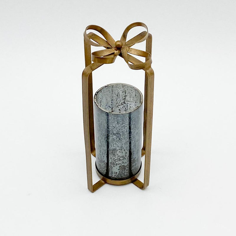 Premium Antique Gold Pillar Holder - Hand Finished, High-Quality