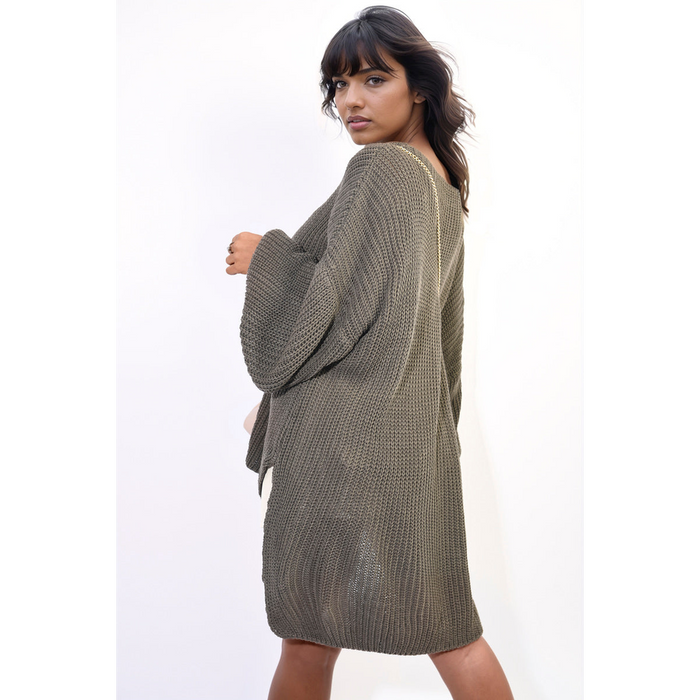 Sienna Oversized Long Back Knitted Mini Dress