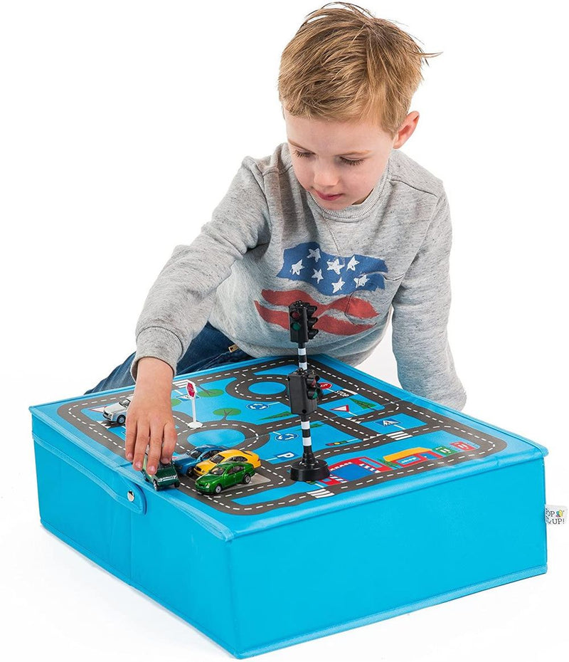 Fun2Give Pop-It-Up Garage: Road Playmat & Storage Playhouse