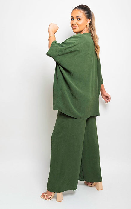 Effortlessly Chic Drawstring Waist Wide Leg Trouser