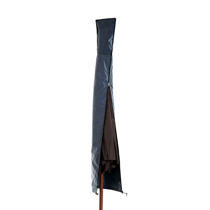 Garden Offset Umbrella Cover- Waterproof, Grey- Protects against Rain, Snow, Dirt- Side Zipper, Bottom Buckle