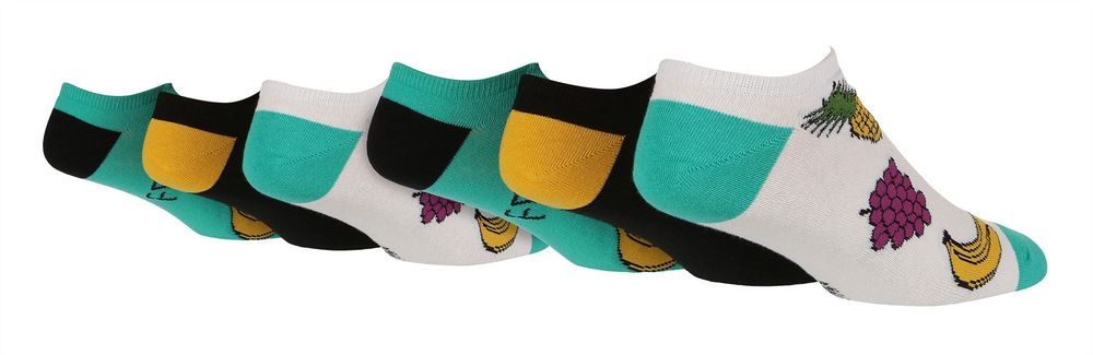 6PK - Wildfeet Novelty Trainer Socks