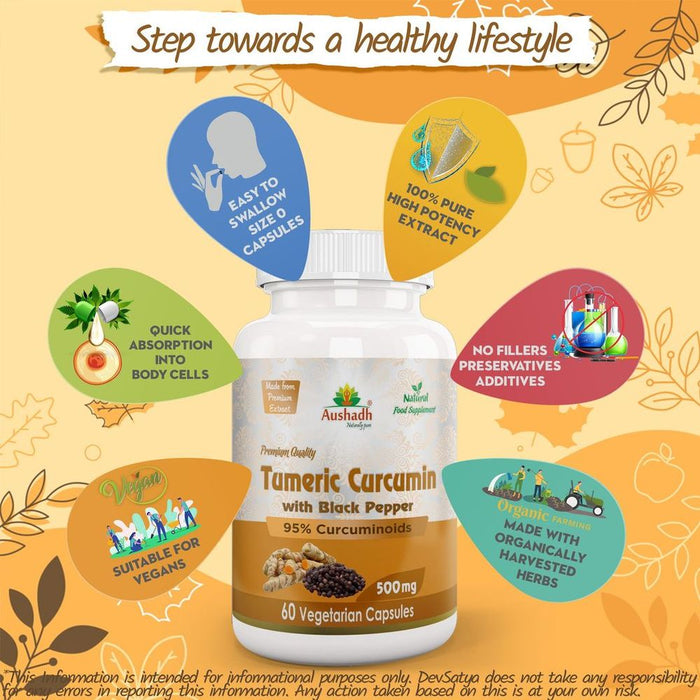 Premium Turmeric Capsules - Powerful Curcumin with Piperine