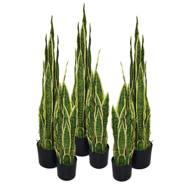 Premium Quality 90cm Artificial Sansevieria Yellow Green Plant - Large Size