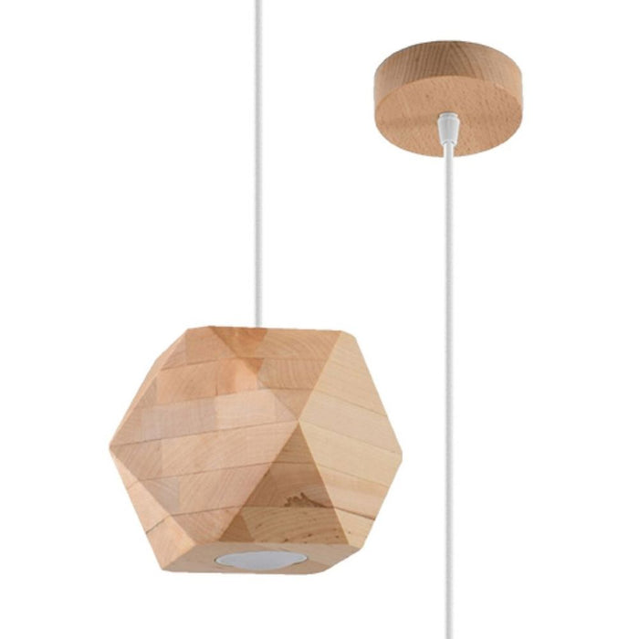 WOODY Pendant Lamp - Scandinavian Design, Wood, GU10