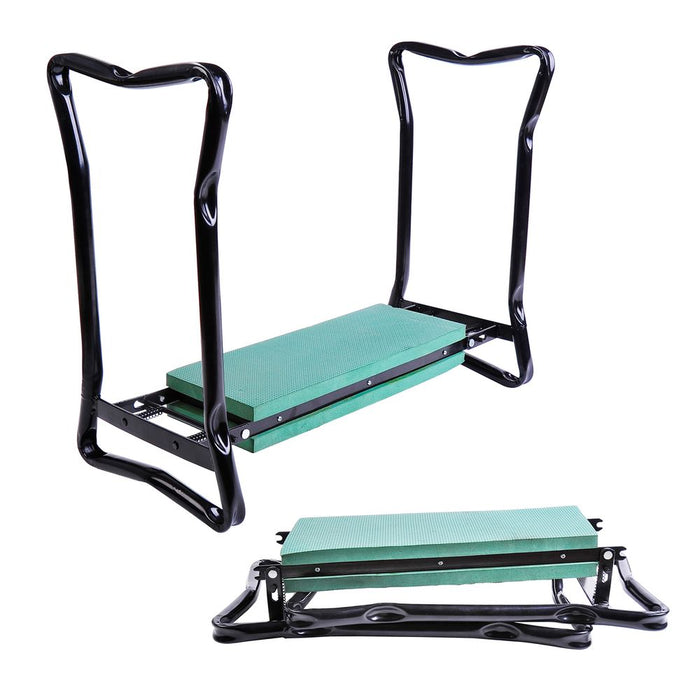 Premium 2-in-1 Garden Kneeler Bench - Green/Black