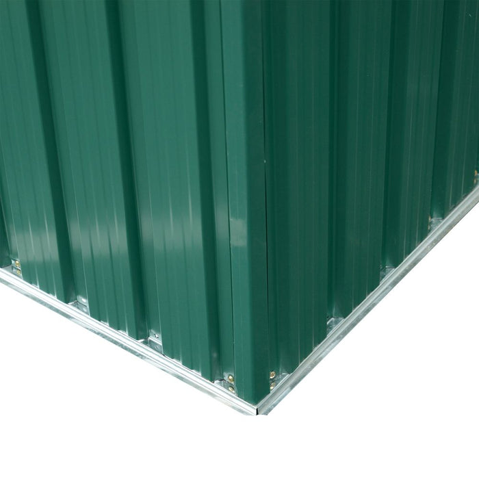 Outsunny Metal Garden Shed - Spacious & Protective Storage - 260x194x200cm Green