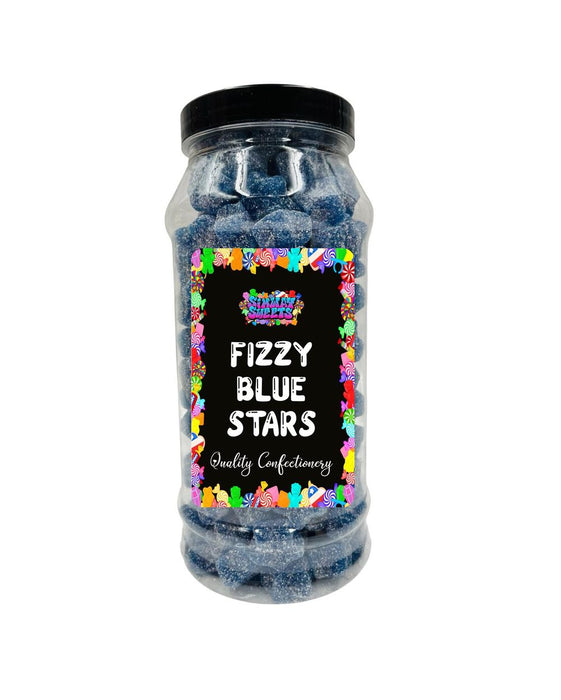 Delicious Fizzy Blue Stars: Retro Sweets Gift Jar! 👍