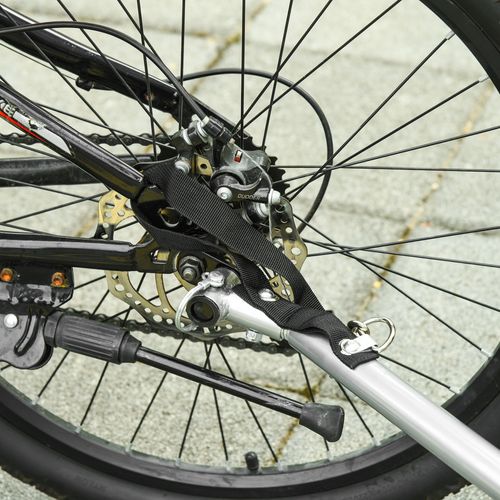 HOMCOM Child Bike Trailer, Baby Bicycle Trailer for 2 Kids with 5 Point Harness, Steel Frame, Reflectors, Safety Flag, Hitch Coupler, Purple