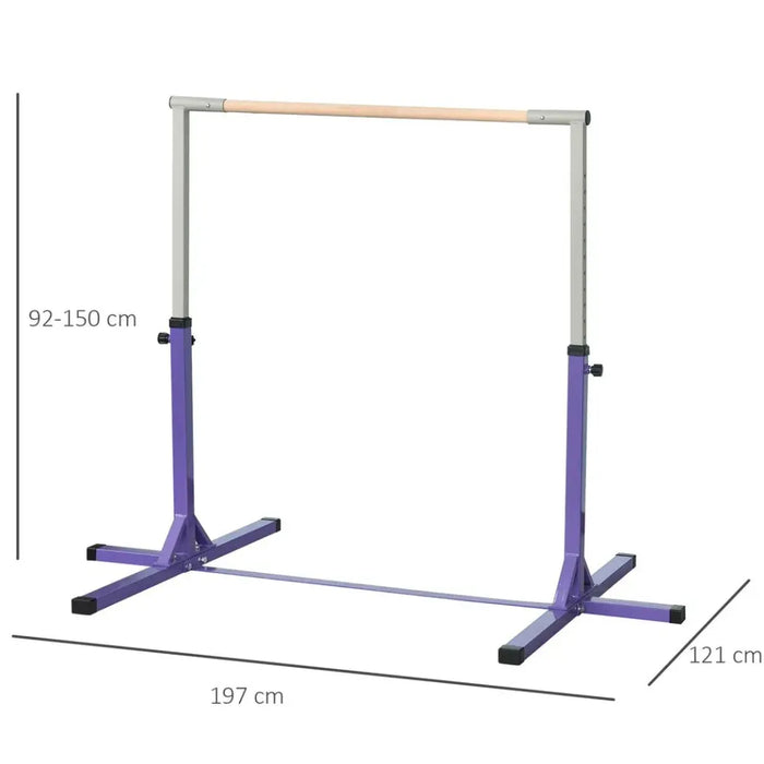 95-145 Hcm Professional Gymnastics Horizontal Bar For Kids Home Gym Fitness