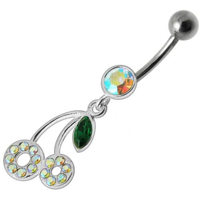 Fancy cherry Dangling Belly Ring Body Jewelry