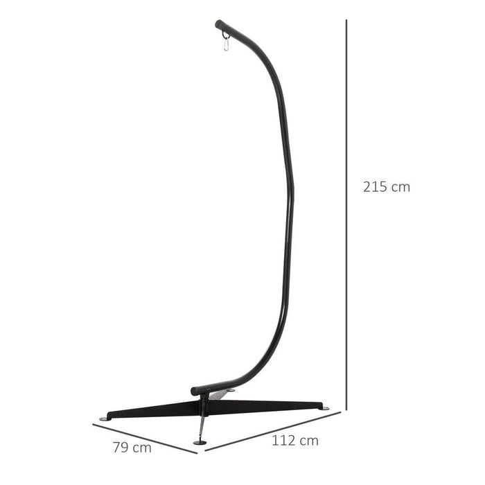 Hammock Chair Stand Only Heavy Duty Metal C-Stand Indoor or Outdoor