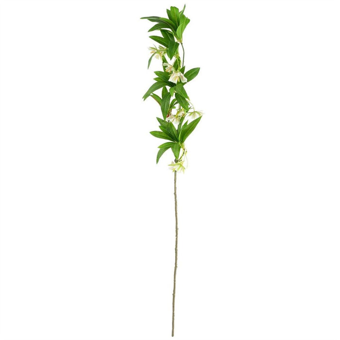 Premium Pack of 6 Hainan Elaeocarpus Stems - Quality Artificial Flowers - Versatile Decor - 90cm Length - Durable & Lifelike