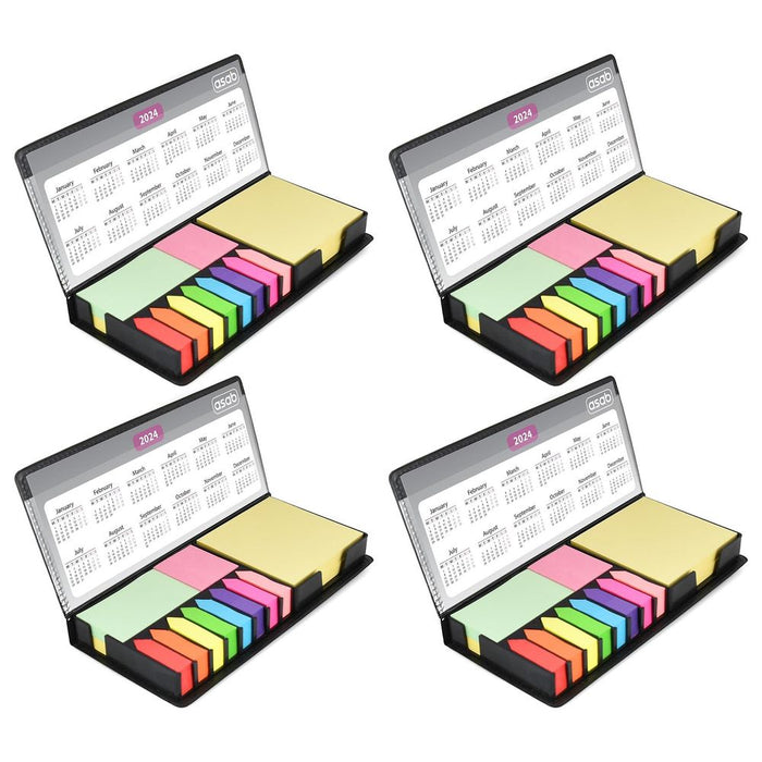 Premium Leather Sticky Notes Desk Calendar Set 2024-2027 | ZIZ000137