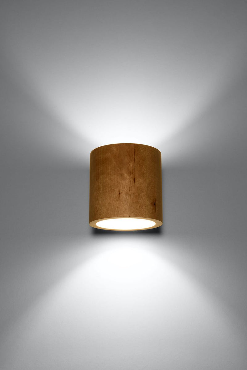 Orbis Wood Natural 1 Light Classic Wall Light