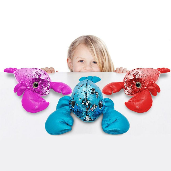 Doodle 11" Glitzies Lobster Magic Sequin Plush, Assorted Colors