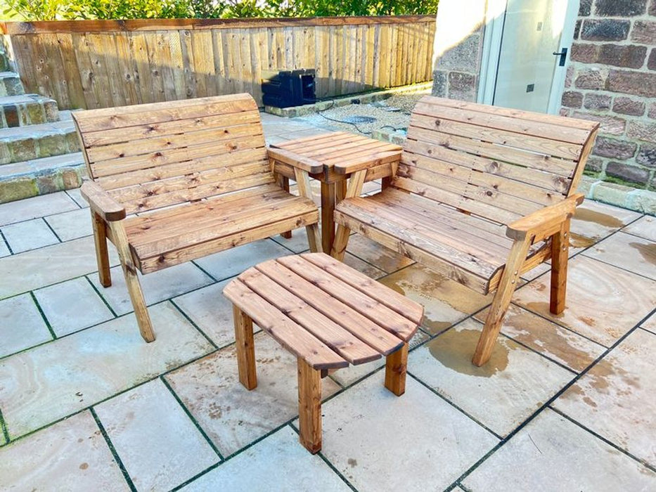 Premium Burghley Outdoor Furniture Set - Classic English Design, 10 Year Rot Free Guarantee, FSC-Sourced Materials