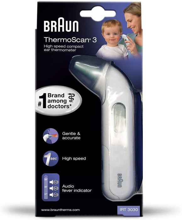 Braun ThermoScan 3 Infrared Ear Thermometer: Accurate & Fast Measurement. Doctor's Favorite