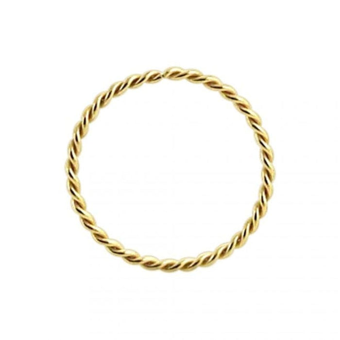 9ct Solid Gold Continuous Twister Hoop Nose Ring