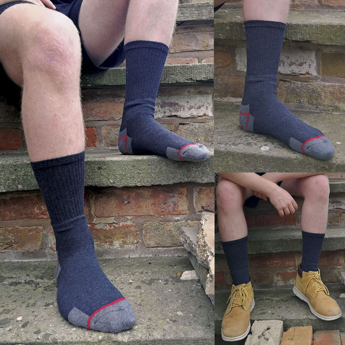 Ultimate Work Socks 6-11 UK - Heavy Duty, Steel Toe, Long Lasting - 3, 6, 12 Pairs