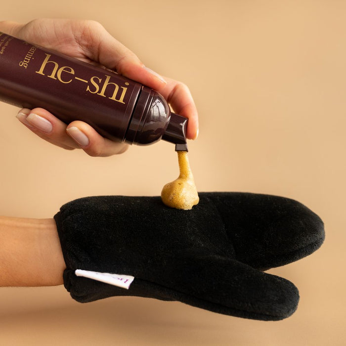 He-Shi Luxury Velvet Tanning Mitt - Stain-Free - Double Sided