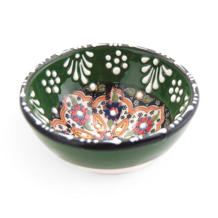 Handmade Ceramic Bowl Mexican Green 8cm