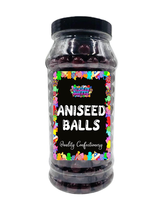 Aromatic Aniseed Balls | Retro Sweets in Gift Jar for All Ages | High-Quality & Speedy Delivery | Date Assured Stock