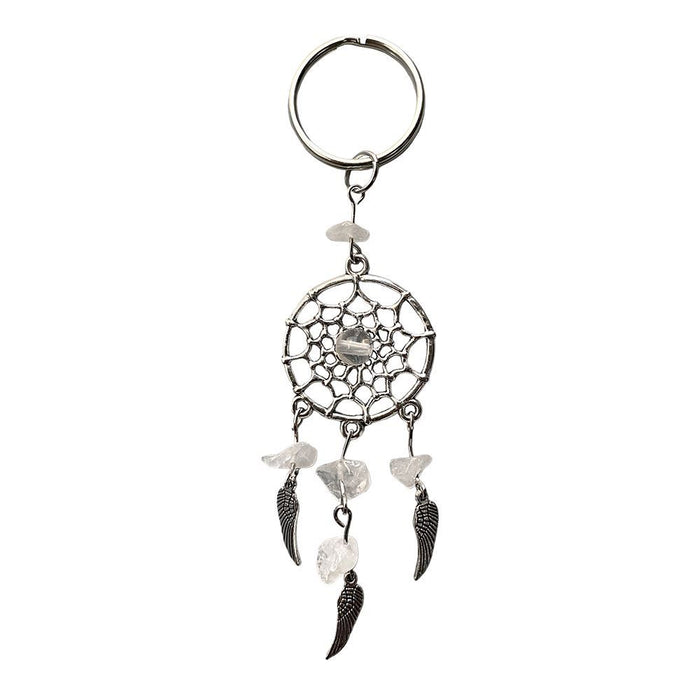 Handmade Dream Catcher Crystal Keychain, 12x5cm