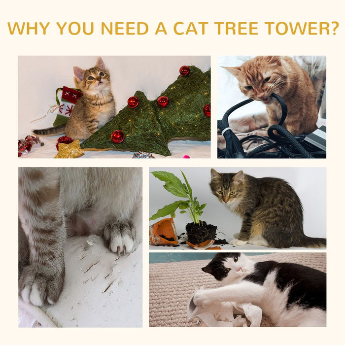 Premium Cat Tree: Scratching, Resting, and Play Activity for Kitten Home