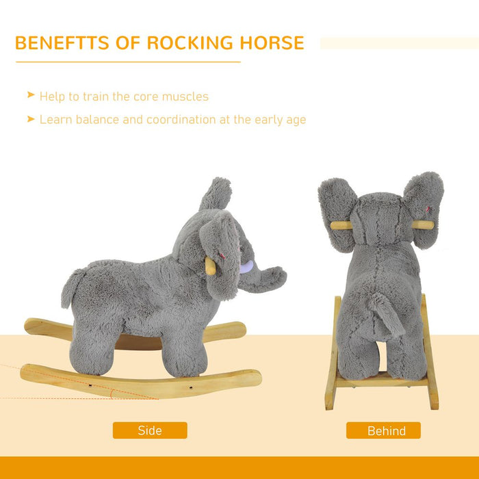 Premium Gray Elephant Rocker - Quality, Fun, and Safety for Kids