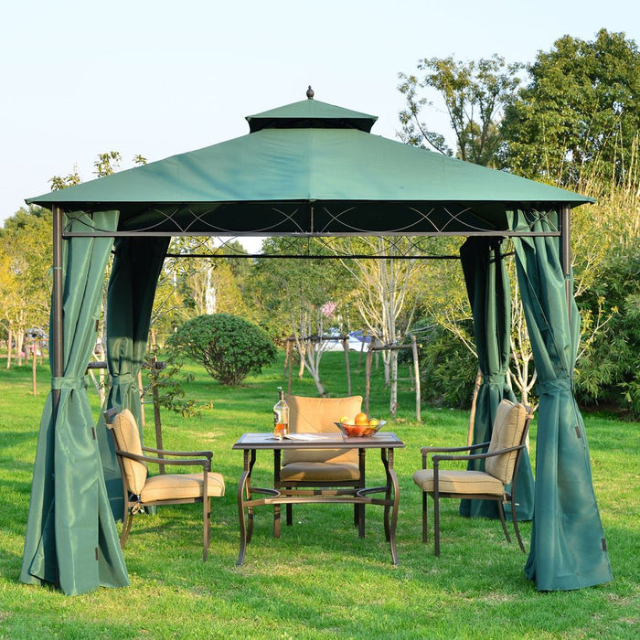 Premium Outsunny Metal Gazebo - High Quality Garden Party Tent with Canopy & Sidewalls