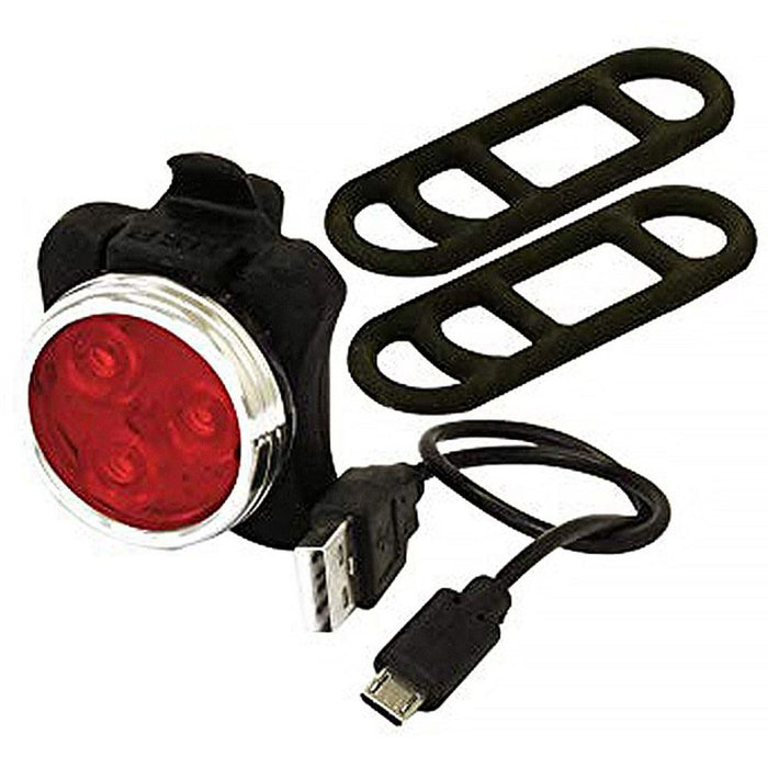 Rolson 3 SMD USB Recharge Red Bike Light