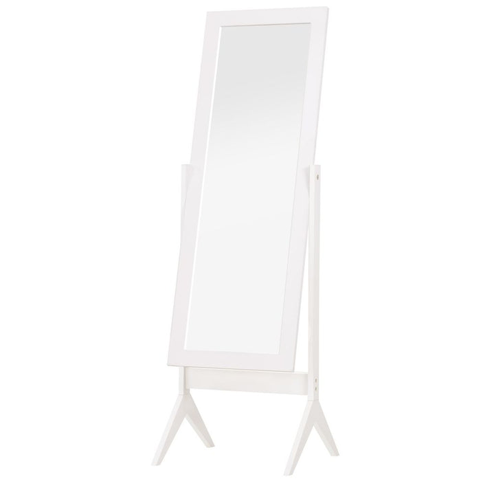 High-Quality Freestanding Dressing Mirror - Adjustable Tilt - White - Perfect for Bedroom, Bathroom, Hallway.