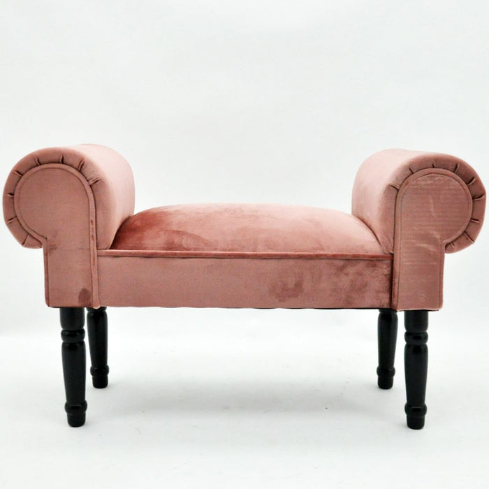 PINK VELVET WINDOW SEAT: Versatile, Elegant, Space-Saving. High-Quality Fabric & Sturdy Construction.