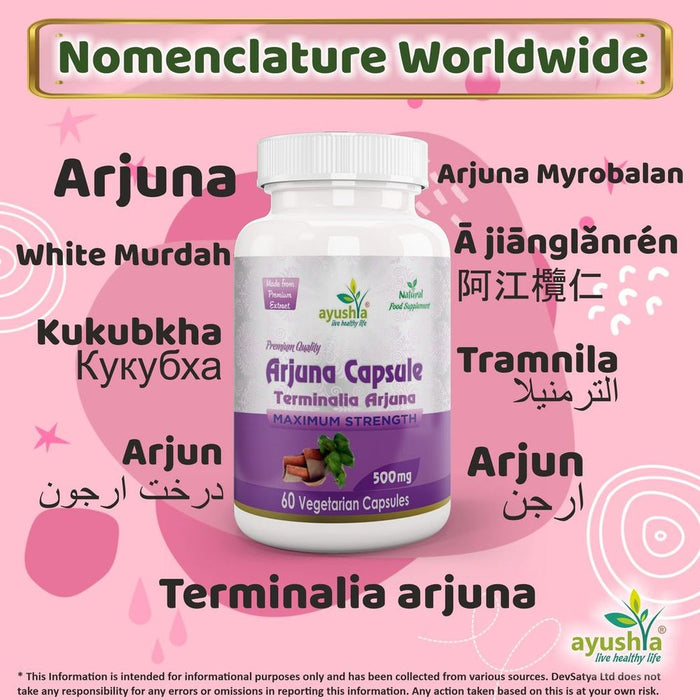 Arjuna Capsule - Guardian of the Heart, Sacred Herb with Bioactive Compounds for DNA Protection & Energy Production