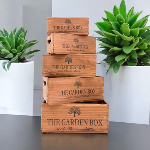 35/32/28/25/22CM SET 5 WOODEN BOXES