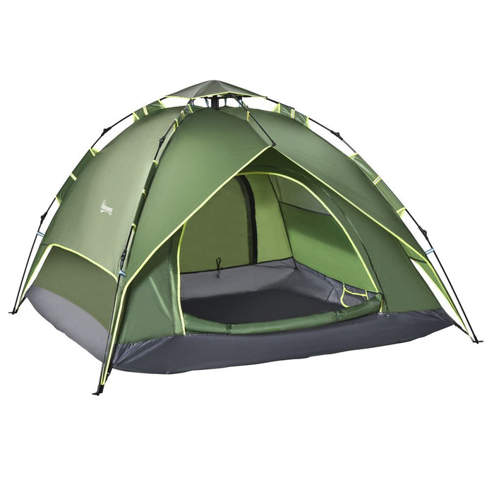 Outsunny 2-Person Pop Up Tent. Perfect for Camping, Festivals, Hiking, and Family Travel. Water-Resistant & Double Layered.