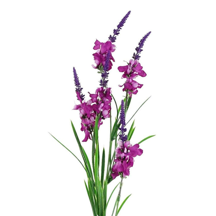 Pack of 6 x 80cm Dark Pink Larkspur Artifical Stem