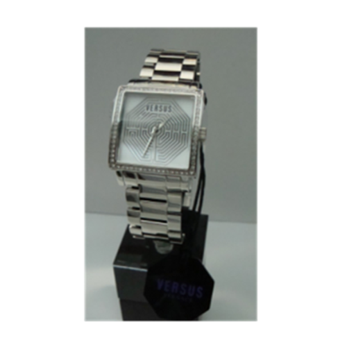 Versus Versace Ladies Fashion White face Silver tone Bracelet watch  - CLEARANCE NEEDS RE-BATTERY