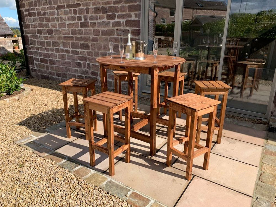 Premium Outdoor Bar Set - Solid Wood, Stylish Design, 4 Seater, Rot Free Guarantee