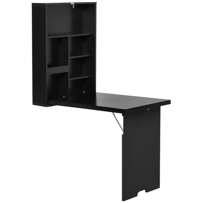 Folding Wall-Mounted Drop-Leaf Table - Multifunction Black - Quality Guaranteed