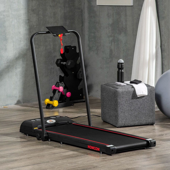 HOMCOM Foldable Walking Treadmill Aerobic Exercise Machine w/LED Display, for Home, Office, Fitness Studio, Training Room